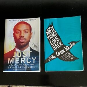 Book Set: Just Mercy and Where Things Come Back